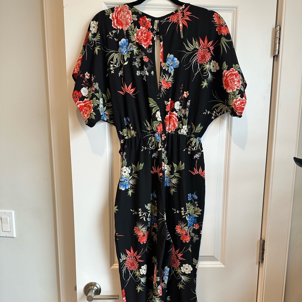 Floral Black Jumpsuit - Picture 2 of 3